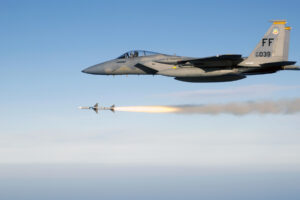 F 15 Eagle Firing AIM 7 Sparrow Medium Range Air to Air Missile277704364